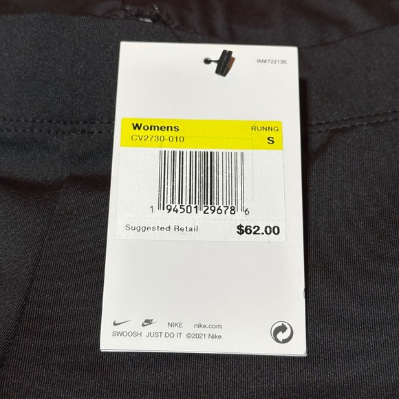 Nike Dri-FIT Black Running Leggings Zip Ankle NWT Women's Small - Picture 4 of 11